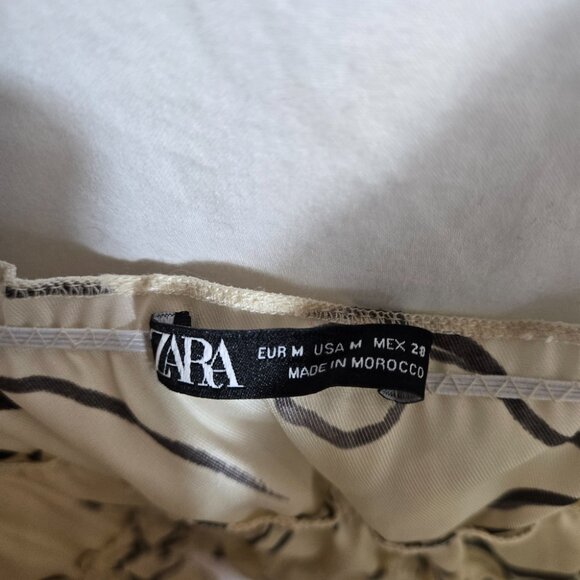 Zara Cream and Black Wide Leg Pants & Top Set - Picture 5 of 11